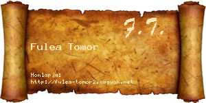 Fulea Tomor névjegykártya